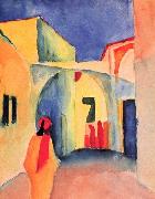 August Macke View into a Lane France oil painting artist